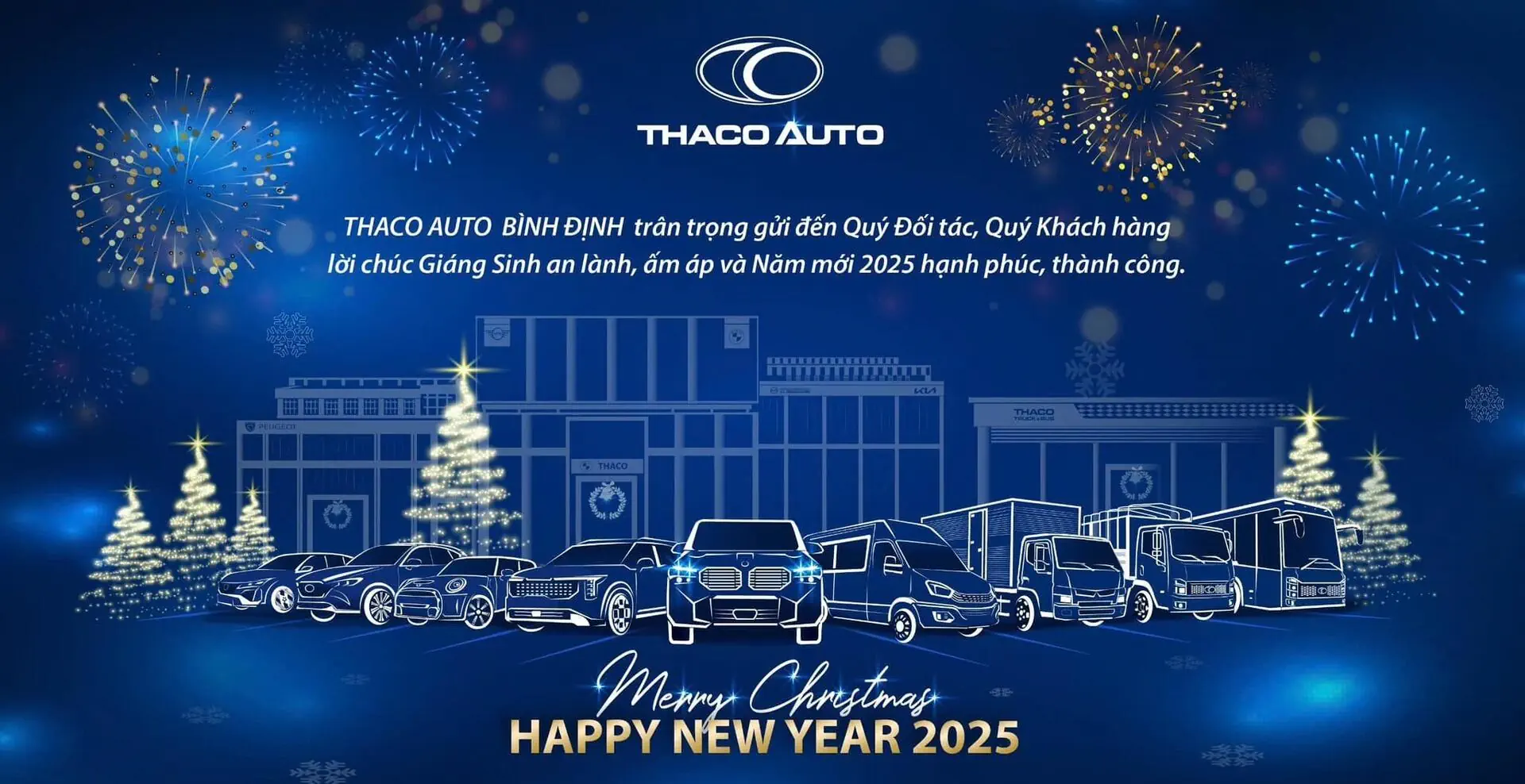 THACO AUTO Bình Định chúc mừng Giáng Sinh và Năm mới 2025!