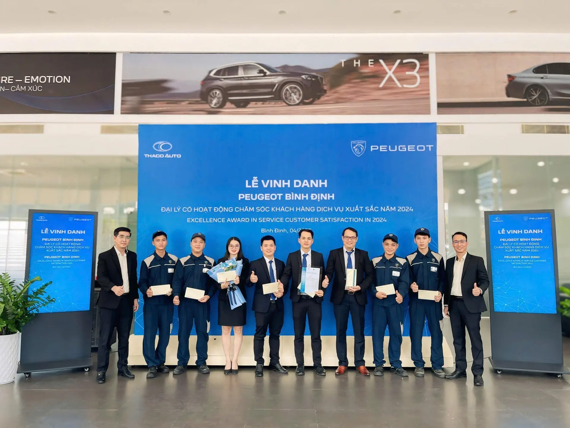 Peugeot Bình Định vinh dự nhận danh hiệu “Đại lý có hoạt động chăm sóc khách hàng dịch vụ xuất sắc năm 2024”